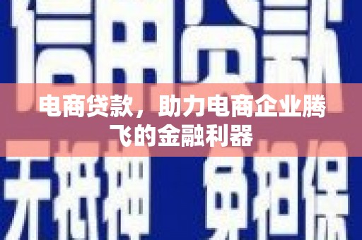 吴兴电商贷款，助力电商企业腾飞的金融利器