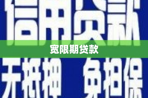 吴兴宽限期贷款