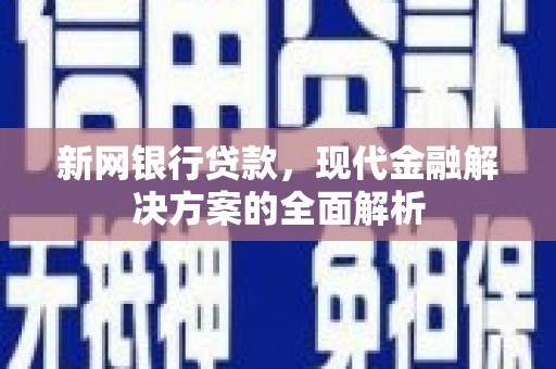 吴兴新网银行贷款，现代金融解决方案的全面解析